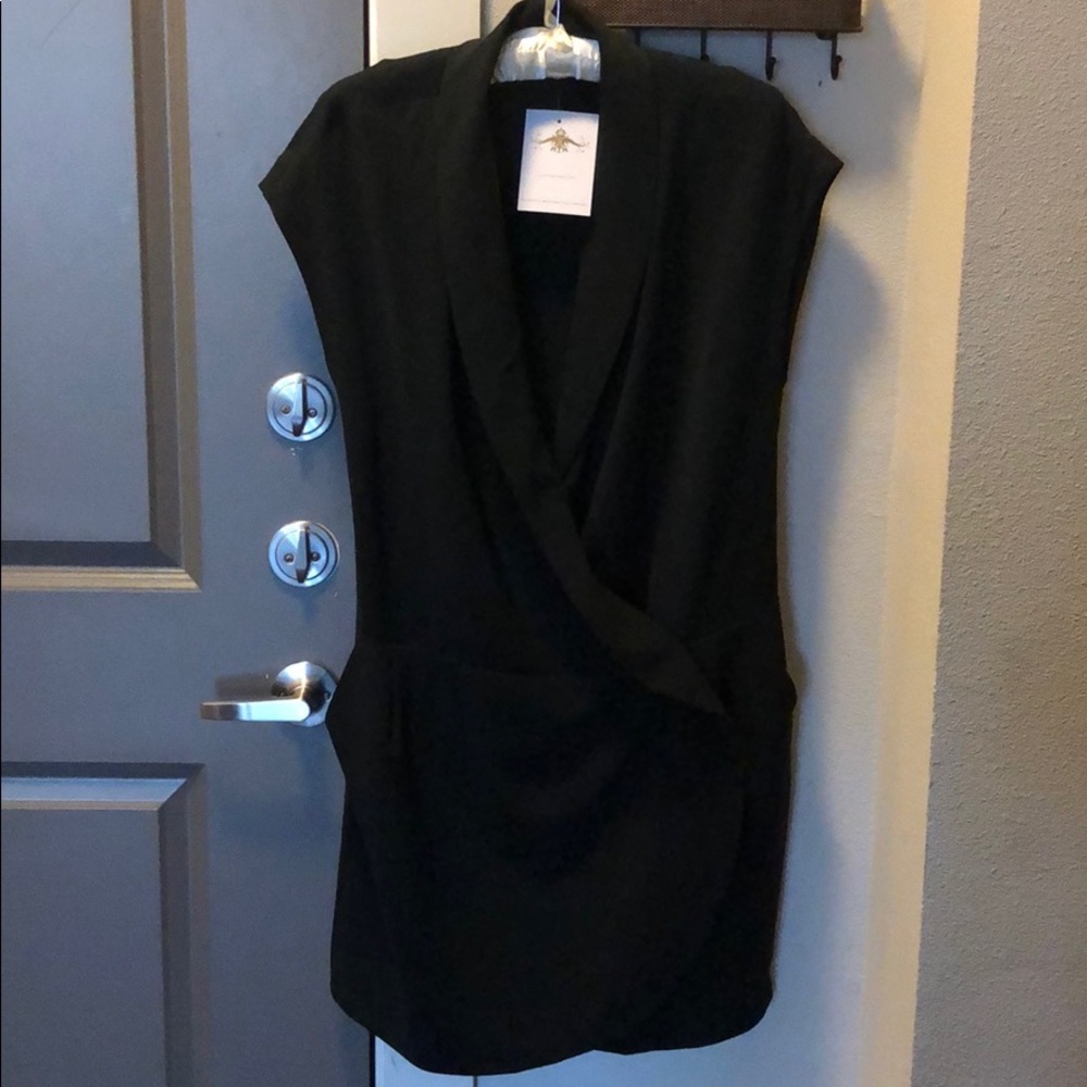 Black Wrap Blazer Dress